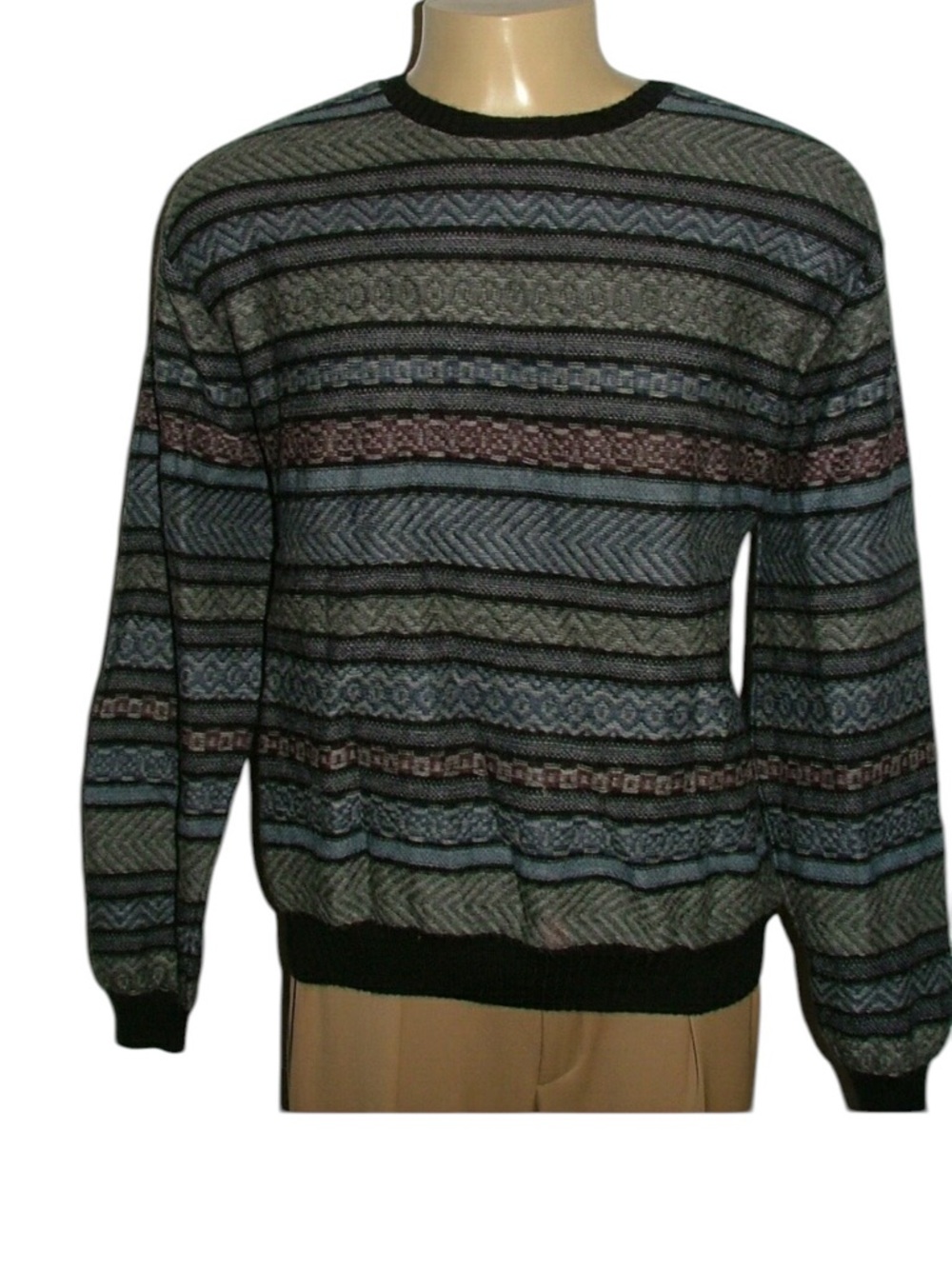 MFH  alpaca XXL, knits men sweater ,100 alpaca ,striped  NWT